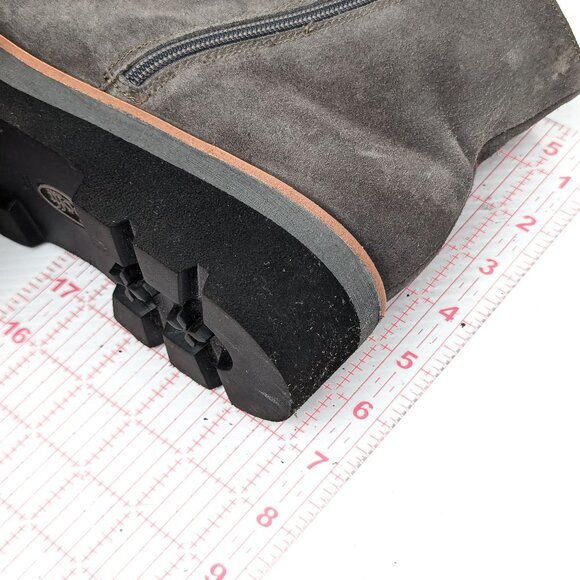 Sofft Women Pecola Distressed Grey Leather Zip Lug Comfy Ankle Boots size 11 - Picture 6 of 7